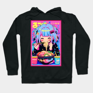 Cute Anime Girl |  Ramen Noodles | Hentaii Chibi Kawaii Design Hoodie